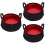 3Ud Cubeta Plegable Roja Resistente Camping Pesca Viaje 6