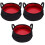 3Ud Cubeta Plegable Roja Resistente Camping Pesca Viaje 3