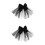 2Ud Accesorios Para Novia Negro Con Y Clip Para 7