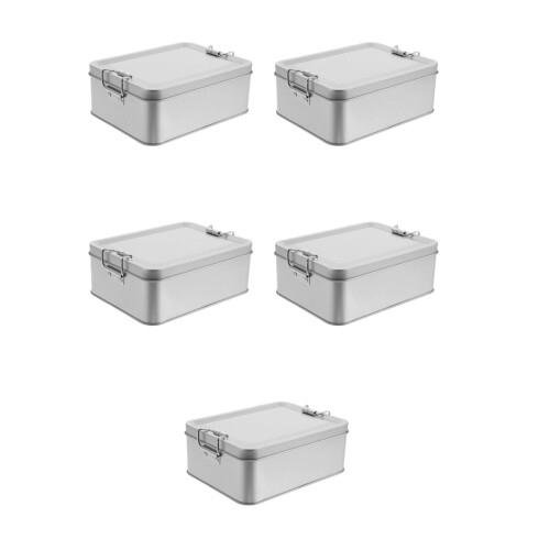 5Ud De Lata Retro Para Dulces Vintage Color Plata 2