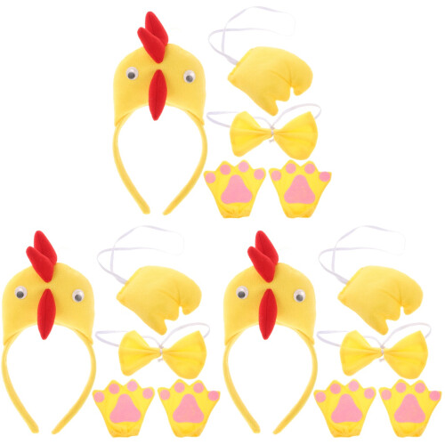 3Jgo Complemento Pollito Tela Colores Para Disfraz Mujer 1
