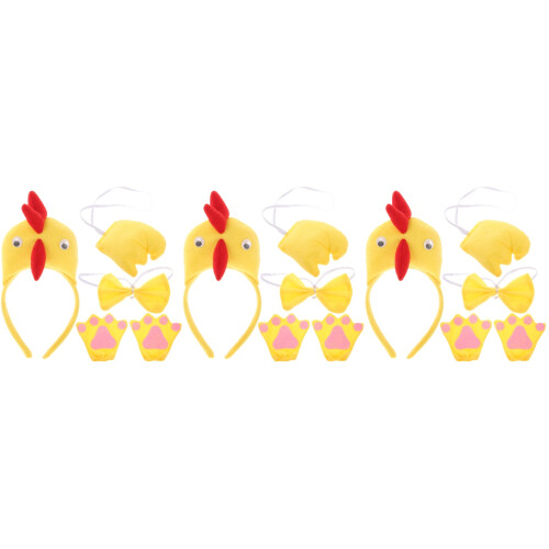 3Jgo Complemento Pollito Tela Colores Para Disfraz Mujer 2
