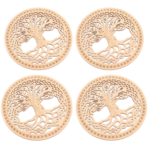 12Ud Soporte De Madera Para Ollas Y Platos