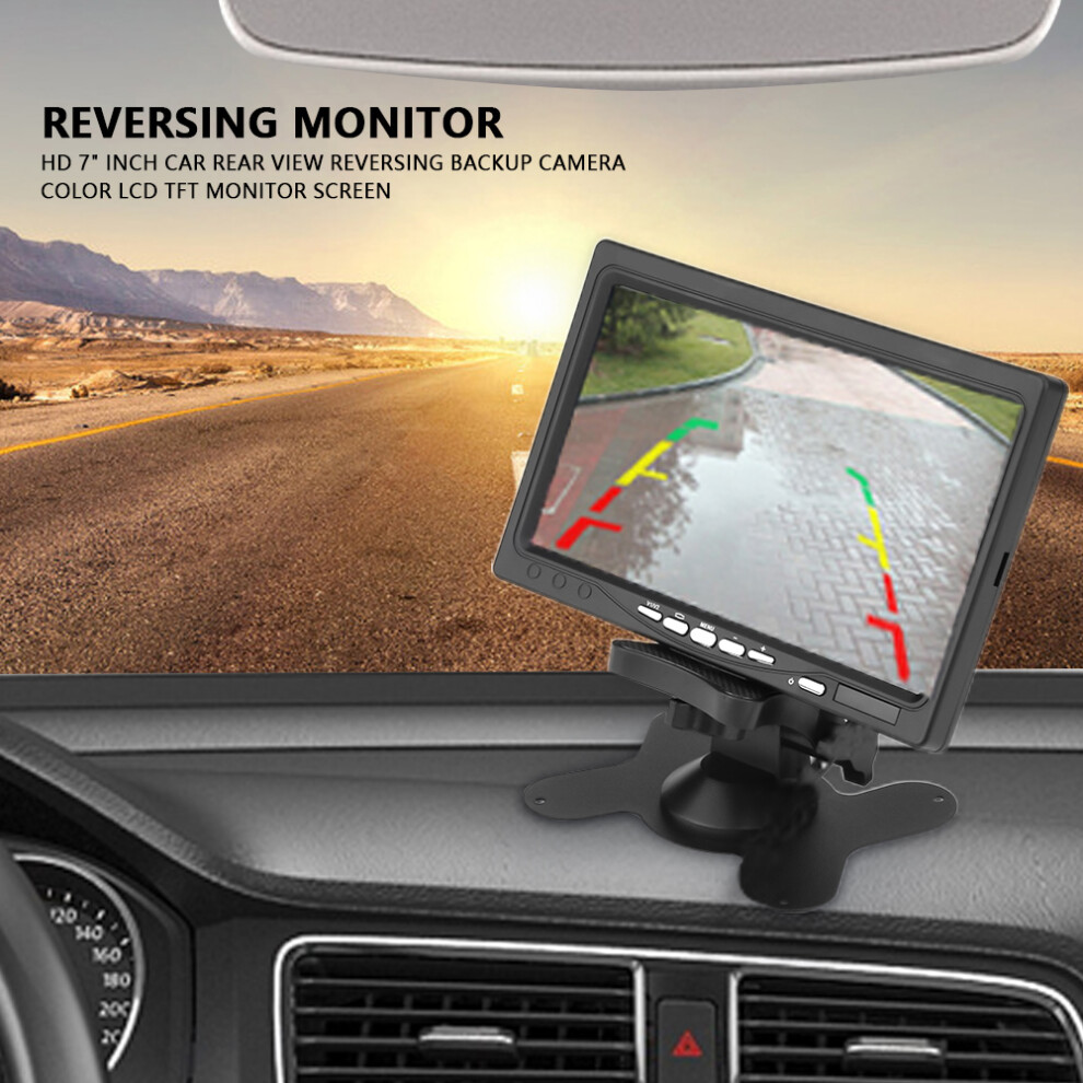 Hd 7" Car Reversing Backup Camera Lcd Tft Monitor 800X480 Color Screen 8171370596225
