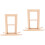2Ud Ventana De Madera Beige Para Casa De Muñecas Accesorio Mini 6