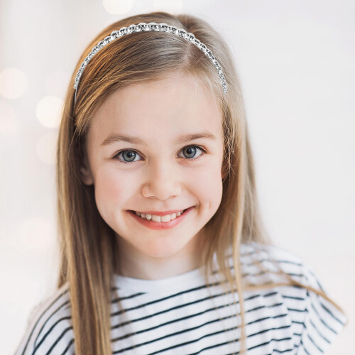3Ud Vinchas Infantiles Con Plateada Y Resistente 2