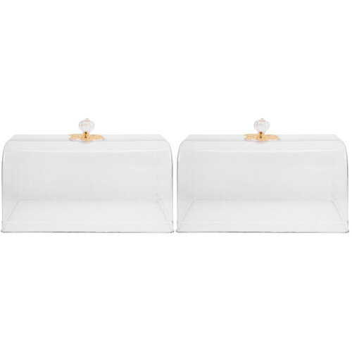 2Ud Transparentes Plásticos Para Pasteles Buffet Y Cocina 2