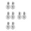 8Ud Boquilla Silbato Resistente Tetera Acero Inoxidable Plata 5