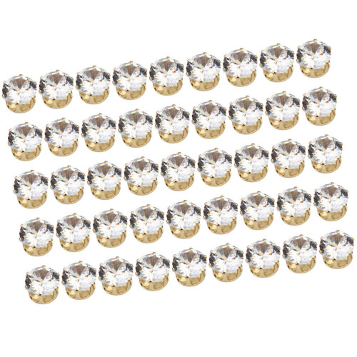 150Ud Componentes Joyería Anillo DIY Zircon Dorado Base Cobre