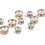 150Ud Componentes Joyería Anillo DIY Zircon Dorado Base Cobre 9