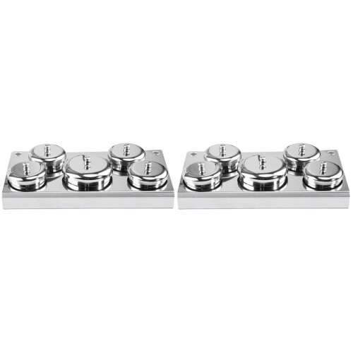 10Ud Mini Para De , Color Plata Compacto 1