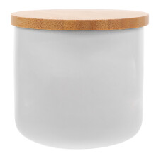 2Ud Cerámico Con De Madera Para Dulces Y Sal