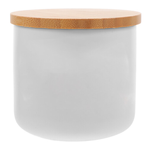2Ud Cerámico Con De Madera Para Dulces Y Sal