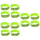 12Ud Brazalete Reflectante Verde Elástico Para 6