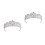 2Ud De De Aleación Con Rhinestones Plata Duradera 3