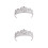2Ud De De Aleación Con Rhinestones Plata Duradera 4