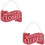 2Ud Señal Decorativa Roja De Madera Para Puerta Doble Cara 6