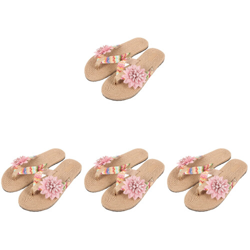 4Pares Chanclas Exteriores Mujer Eva Marrón 2
