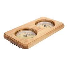 3Ud Termómetro Sauna Madera Y Metal, Medidor Humedad Interior Colgante