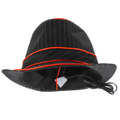 2Ud Sombrero Jazz LED Con Intermitente Para Eventos Y Baile 2