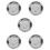 5Ud Ceniceros Para Exterior Acero Inoxidable Resistente Color Plata 9