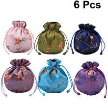 18Ud Bolsa De Almacenamiento Bordada Estilo Chino Multicolor