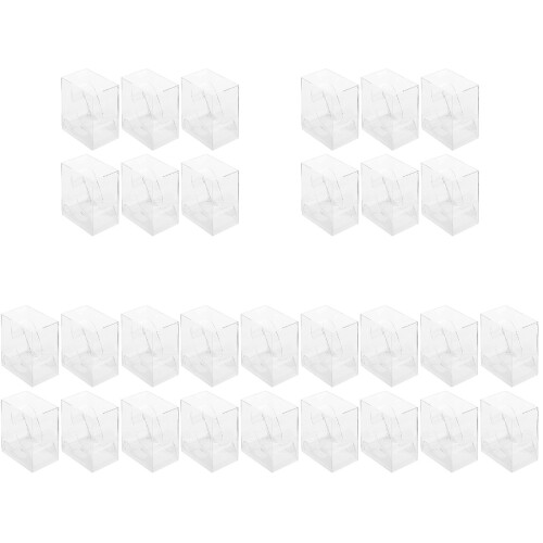 30Ud Estuche Cuadrado Transparente Para Relojes Con Protector 1
