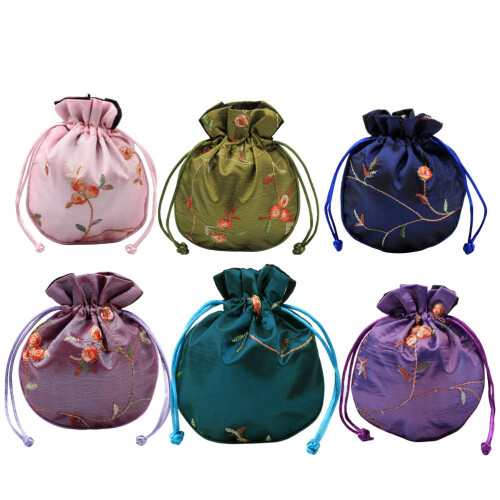 18Ud Bolsa De Almacenamiento Bordada Estilo Chino Multicolor 1
