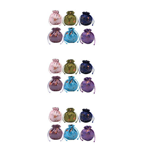 18Ud Bolsa De Almacenamiento Bordada Estilo Chino Multicolor 2