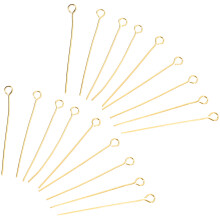 400Ud Pines Abiertos Dorados Para Manualidades Y Joyería DIY