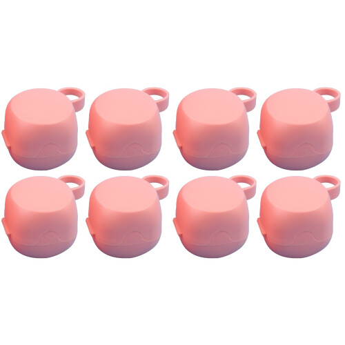 8Pièces Conteneurs Sucettes Bébé Rose Étanchéité À 1
