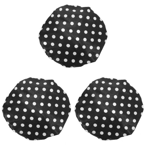 3Ud Gorro Protector De Pelo Para Ducha Mujer Y Ajustable Negro 2
