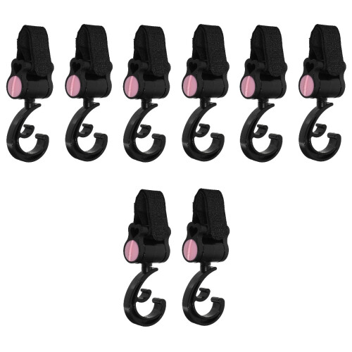 8Pièces Crochets Strollers En PP Couleur Rose 2