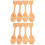 8Pièces Mini Cuillères Beige En Nanmu, Pour Café Glace 5