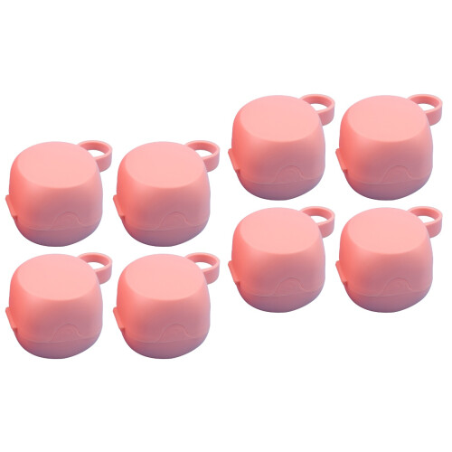 8Pièces Conteneurs Sucettes Bébé Rose Étanchéité À 2