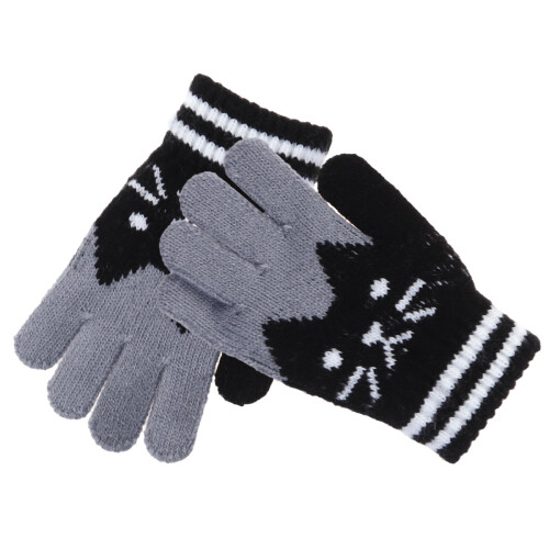 2Pièces Noir Tricot Hiver Enfants 1