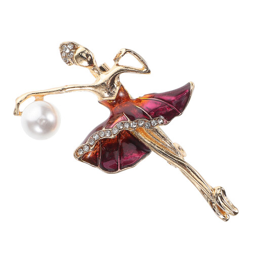 3Pz Brosche Balletto Viola Con Cristalli Per Donne E 1