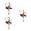 3Pz Brosche Balletto Viola Con Cristalli Per Donne E 9