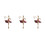 3Pz Brosche Balletto Viola Con Cristalli Per Donne E 4