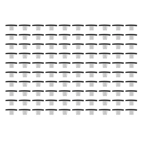 100pcs Stainless Steel Wig Comb Clips 4 Teeth Circular Arc Design 1