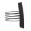 100pcs Stainless Steel Wig Comb Clips 4 Teeth Circular Arc Design 9