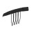 100pcs Stainless Steel Wig Comb Clips 4 Teeth Circular Arc Design 15
