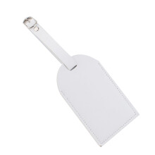 PU Leather Luggage Tags Privacy for Protection Travel Bag-White