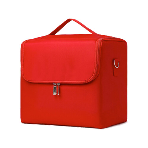 Trousse de maquillage à main de grande capacité, Kit-Rouge