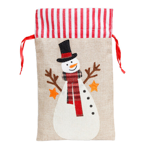 Weihnachts-Geschenkverpackungsbeutel,-Schneemann