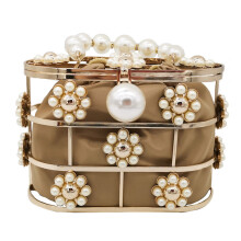 Hollow Out Evening Handbag Women Clutch Purses for-Khaki