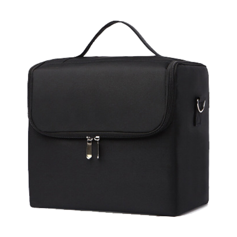 Makeup Bag Hand-held Large Capacity Multi-layer Manicure-Black
