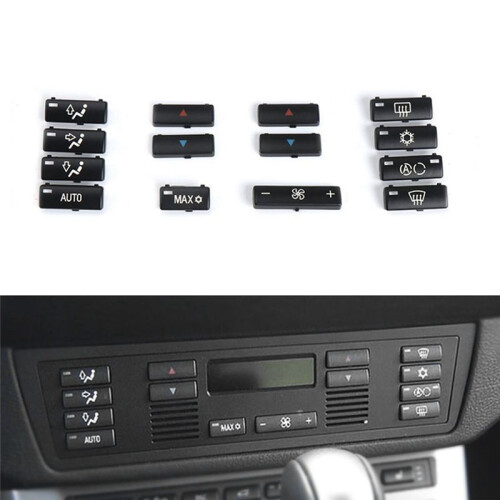 Car Button Key Caps Replacement Climate A/C Control Control Panel  Buttons Cover Caps for  E39 E53 M5 X5 2