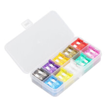 100X Car Blade Fuses Assortment Set 2A-35A, 10 Types, Multi-Color