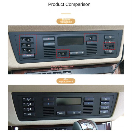 Car Button Key Caps Replacement Climate A/C Control Control Panel  Buttons Cover Caps for  E39 E53 M5 X5 1